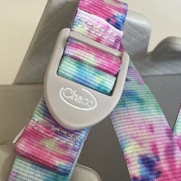 CHACO Chillos Sport Kids Light Tie Dye Slip On Sandal Slides NEW - Picture 2 of 7